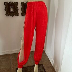 Stunning Cherry Red Lovers + Friends Silky Pants
